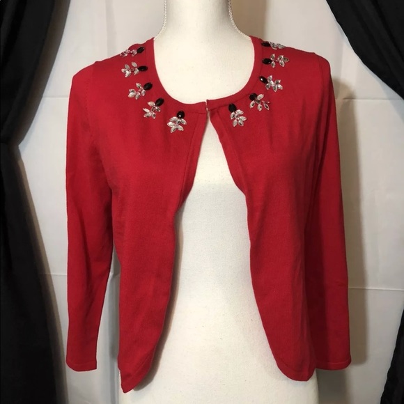 Cable & Gauge Tops - 💃🏻Cable and gauge red cardigan size medium
